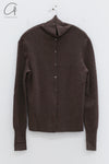 SWAYING 24 Autumn and Winter Cashmere Fake Two-piece Cardigan SW-SW24AW1T52-ZONG Brown SW-SW24AW1T52